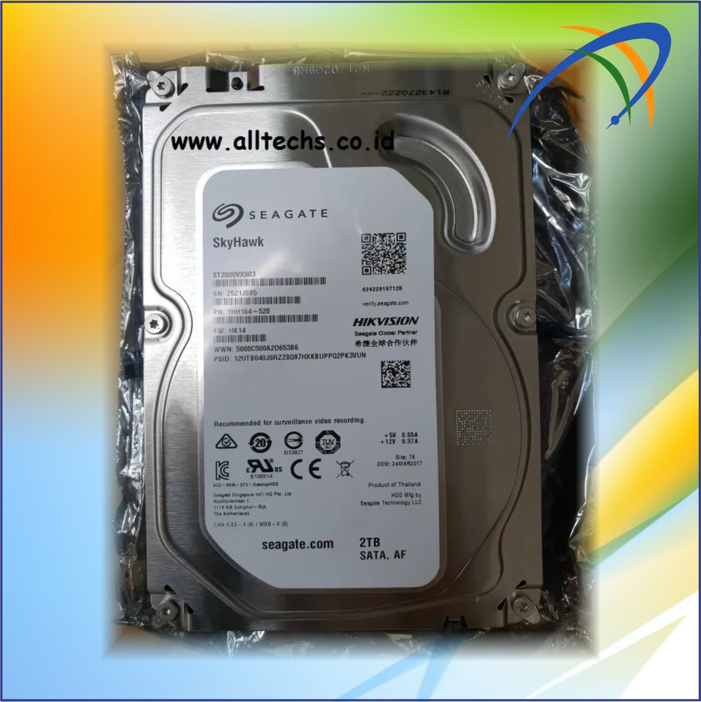 Hardisk cctv 2 TB hdd 2 tera