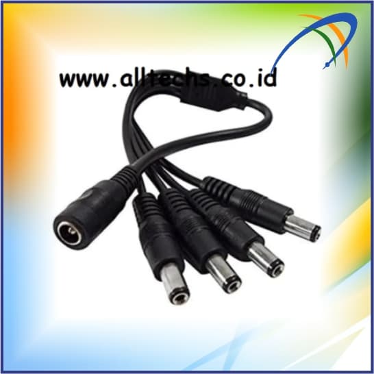 SAMBUNGAN KABEL POWER CCTV DC SPLITTER 4 CH 1 TO 4 ADAPTOR 12V